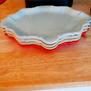 4 waterford scalloped appetizer plates